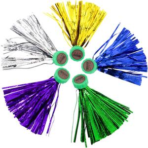 Neverold 5 Assorted Color Jegi Set (Jaegi with The Bell) for Jegichagi Korean Squid Traditional Game - Hackysack, Kickshuttlecock, Kick The jegi