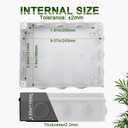 DROK Electrical Junction Box - Reinforced ABS Small Plastic Shockproof IP65 Waterproof Storage Box with 2 M36 Cable Glands, 10.04x7.87x4.72 inch/255x200x120mm