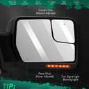 SCITOO Towing Mirrors fit 2004-2014 for Ford for F150 Pickup Black Tow Mirror Pow Heated LED Turn Signal Puddle Light, 47 cm x 48 cm x 37 cm