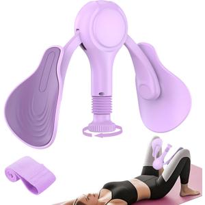 Inner Thigh Exerciser for Women, Pelvic Floor Muscle Exercise Devices, Adjustable Hip Trainer Kegel Exerciser for Postpartum Rehabilitation, Thigh Toner Workout Equipment