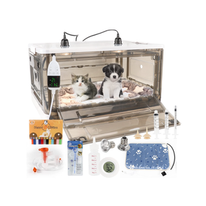 Puppy Incubator with Heating - 2026 New Puppy Incubators, Temperature Control, Incubator for Puppies with Heating Mat (85L)