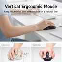 SANWA Wireless Ergonomic Mouse for Large Hands, Silent Click Vertical Mice with Removable Wrist Rest, 1000-4000 DPI, 3-Device (2.4G + 2 Bluetooth 5.4), Compatible with Mac, Windows, Laptop, PC, Green