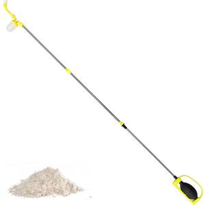 Diatomaceous Earth Powder Duster(12" to 56.7") - Bulb Duster, Garden Powder Applicator Dispenser with Long Metal Tube, Wind Resistant Exit Design(Yellow)