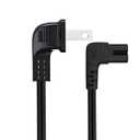 Power Cord for Samsung TV 2-Prong L-Shaped AC Power Cord UN40 UN43 UN48 UN49 UN50 UN55 UN60 UN70 UN75 UN65KS8000F Smart 4K, Compatible for LG, Sony, Sharp Panasonic, TCL TV Replacement (6FT)