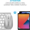 SPARIN Wireless Bluetooth Keyboard and Mouse for iPad (A16) 11th 10th Generation, iPad Air (13/11 inch), iPad Pro 13/12.9/11 inch, iPad 9th 8th Gen, iPad mini 7th -8.3 inch, Above iOS13- Silver White
