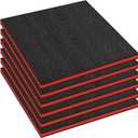 6 Pcs Tool Box Foam Inserts for Cases, 24 x 24 x 1 Inch Tool Box Liner Polyethylene Tool Foams Sheets Toolbox Kaizen Organizer and Storage Shadow (Red, Black)
