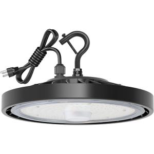 LED Shop Lights 100W 16000LM 5000K Super Bright High Bay Shop Lights with US Cable Plug in for Garage Workshop Warehouse Factory Barn (100W 4 Pack)