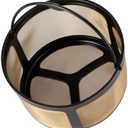 TURLEE Reusable K Duo Coffee Filter for K-Duo Hot & Iced(Gen 2) K-Duo Essentials and K-Duo Brewers 8-12 Cup Coffee Makers Gold Mesh Coffee Filter Basket