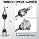 NEW Front Left or Right CV Axle Shaft Assembly fits for Cadillac Escalade 2007-2020, for Chevrolet Silverado 1500&Tahoe&Suburban 1500 07-20, for GMC Sierra 1500&Yukon 07-20, 4x4 models, for 66-1430