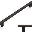 Amerdeco 10 Pack Oil Rubbed Bronze Cabinet Pulls 10 Inch(256mm) Hole Center Drawer Pulls Cabinet Hardware Kitchen Cabinet Handles for Bathroom ZH0065