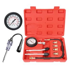 Automotive Compression Tester Kit with Spark Plug Tester,Compression Tester Petrol 0-20 Bar & 0-300 psi, Car Compression Tester for Engine Compression Test Measure Car M10 M12 M14 M18