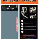 2 x Tattoos 2 Sheets Temporary Tattoo 3D Black Butterfly Dashed lines for Women Men Lower Back Shoulder Neck Arm Tattoo Sticker Party Fashion