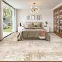 Valenrug 8x10 Area Rugs for Living Room, Large Washable Rug Non Slip Beige