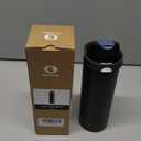 Insulated Water Bottle with Straw - Encool Stainless Steel Water Bottle with Push Button Lid, Leak-Proof & BPA-Free, Keeps Cold for 24 Hours for Sports, Travel, Gym (24 oz, Tuna Grey-Silver)