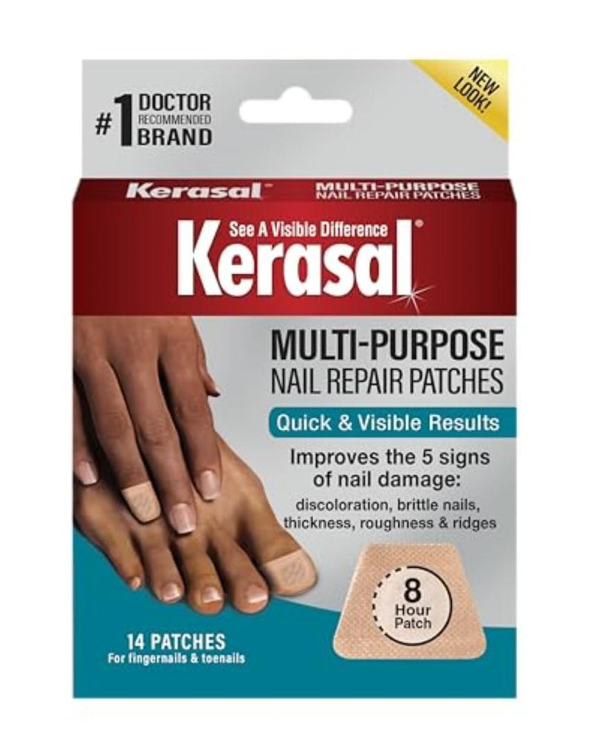Kerasal Multi-Purpose Nail Repair Patches - 14 Count - Nail Repair for Damaged Nails, 8-Hour Nail Treatment Restores Healthy Appearance 