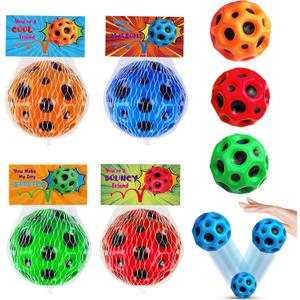 Thremhoo 12PCS Space Bouncy Balls for Kids Super High Bounce Moon Ball Jumping Toy Stress Balls Sport Party Favor Spaceballs Toddler Boys Girls Athlete Training Sensory Outdoor Play Birthday Gifts