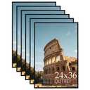 QUTREY 24x36 Poster Frame 6 Packs, Easy Slide-In Assembly, Black