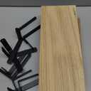 WOPITUES Wood Floating Shelves Set of 6, Shelves for Wall Decor, Farmhouse Shelf for Bedroom, Bathroom Storage Shelves, Book Shelves for Living Room - Rustic Brown (16.5 Inch)