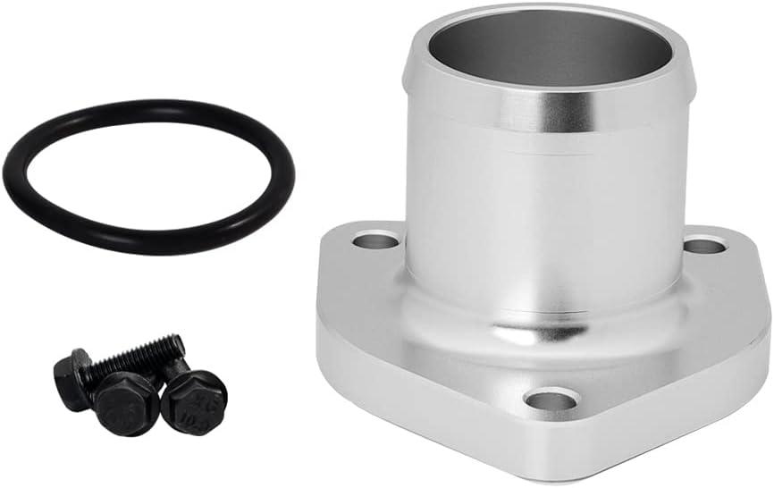 Billet Aluminum Thermostat Housing for 1999.5-2003 Ford Powerstroke 7.3L Thermostat Housing with Leak Proof Seal Silver