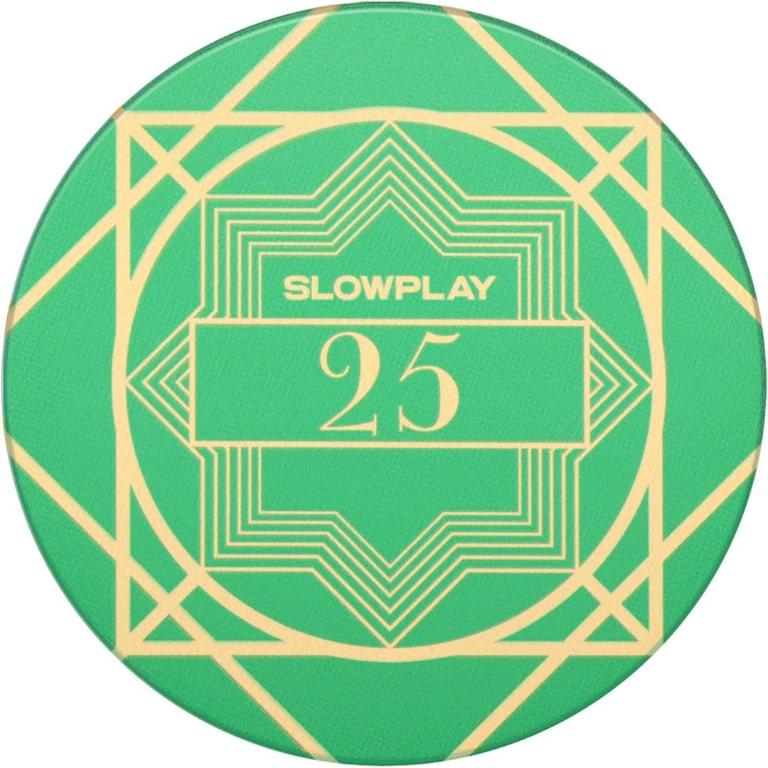SLOWPLAY Nash Ceramic Poker Chips in Bulk, Casino Grade Ceramic 12-Gram Poker Chip for Texas Hold'em, 43mm Professional Chips Pack of 50 with Denomination of 1