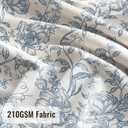 Farmhouse Blue Floral Shower Curtain with 12 Clear Rings, White Fabric Shower Curtain Set, Vintage Cottagecore Shower Curtain for Bathroom 72" W x 72" L