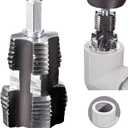 2 x Electric Drill Compatible PVC Pipe Threader Kit with Various Die Sizes, PVC Thread Maker Tool for Electric Drill, 1/2" 3/4" Tool, Plastic Pipe Threader Kit, Rethreading Tool for Water Pipes (Internal)