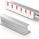 10 Pack Self- Adhesive Silver Cabinet Pulls 4-1/3" Length (fit 3.78") Finger Pulls Cabinet Handles Kitchen Drawer Dresser Cupboard Bathroom Vanity Cabinet Hardware