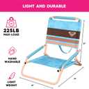 Roxy Low Beach Chair – Lounge Chair Outdoor, Lightweight, Folding, and Portable Seating – Beach Days, Pool Lounge Chairs, Camp Chair, Lawn Chairs, Concerts, Sporting Events or Sun Tanning Chair, 20.1" x 23.6" x 22.8"