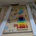 Large Wooden Baby Playpen with Locking Gate for Babies and Toddlers