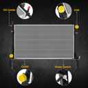 DWVO Radiator Compatible with 2015 2016 2017 2018 2019 2020 2021 202 2023 2024 Ford Mustang L4 2.3L CU13488