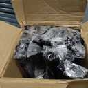 Professional 1 Inch Extra-Long Black Curtain Rod Set - Heavy Duty Adjustable 120 to 240 Inch Rod for Giant Windows - Includes Brackets & Decorative Finials for Bedroom, Living Room,