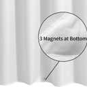 ALYVIA SPRING Waterproof Fabric Shower Curtain Liner with 3 Magnets - Soft Hotel Quality Cloth Shower Liner, Light-Weight & Machine Washable - Standard Size 72x72, White