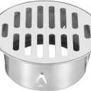 uxcell Floor Drain Cover, 4.4 Inch Stainless Steel Anti Blocking Drain Cover for Outdoor Bathroom Kitchen, 88 Flat Mouth