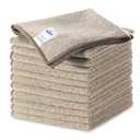 MR.SIGA Microfiber Cleaning Cloths, All-Purpose Surface Microfiber Towels, Streak Free Cleaning Rags, Pack of 12, Wheat, Size 32 x 32 cm(12.6 x 12.6 inch)