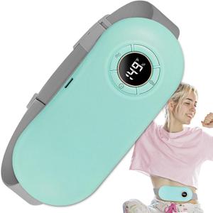 Heating Pad for Period Cramps 5000mAh - 6 Heat Levels & 6 Massage Modes - 3 Timer Settings, Portable Cordless Menstrual Heating Pad Gifts for Her, Women, Girl and Wife (XL-Green)