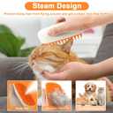 2 x Nepfaivy Cat Steam Brush for Shedding - Steamy Cat Brush for Indoor Cats, Rechargeable Steaming Dog Brush, Pet Spray Hair Removal Comb for Massage, Spritz Defur Comb Mist Water Steamer