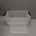 IRIS USA 13 Qt Stackable Plastic Storage Bins with Lids, 6 Pack - BPA-Free, Made in USA - Discreet Organizing Solution, Latches, Durable Nestable Containers, Secure Pull Handle - Pearl