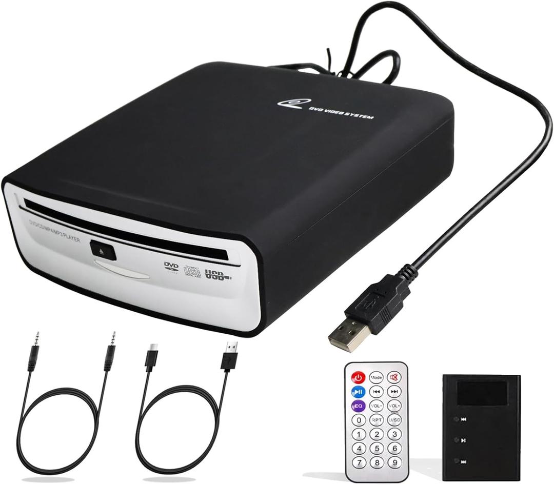 Portable Universal CD Player for Car with USB Port AUX Port,USB External CD Player for Vehicle,Laptop,Desktop,TV,Mac,Computer,for Android 4.4 and Above Navigation