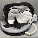 Electric Baby Swings for Infants to Toddler Baby Swing with 5-Speed 3-Seat Positions 5-Point Carabiner, with Bluetooth Music 10-Preset Melodies (Black White)