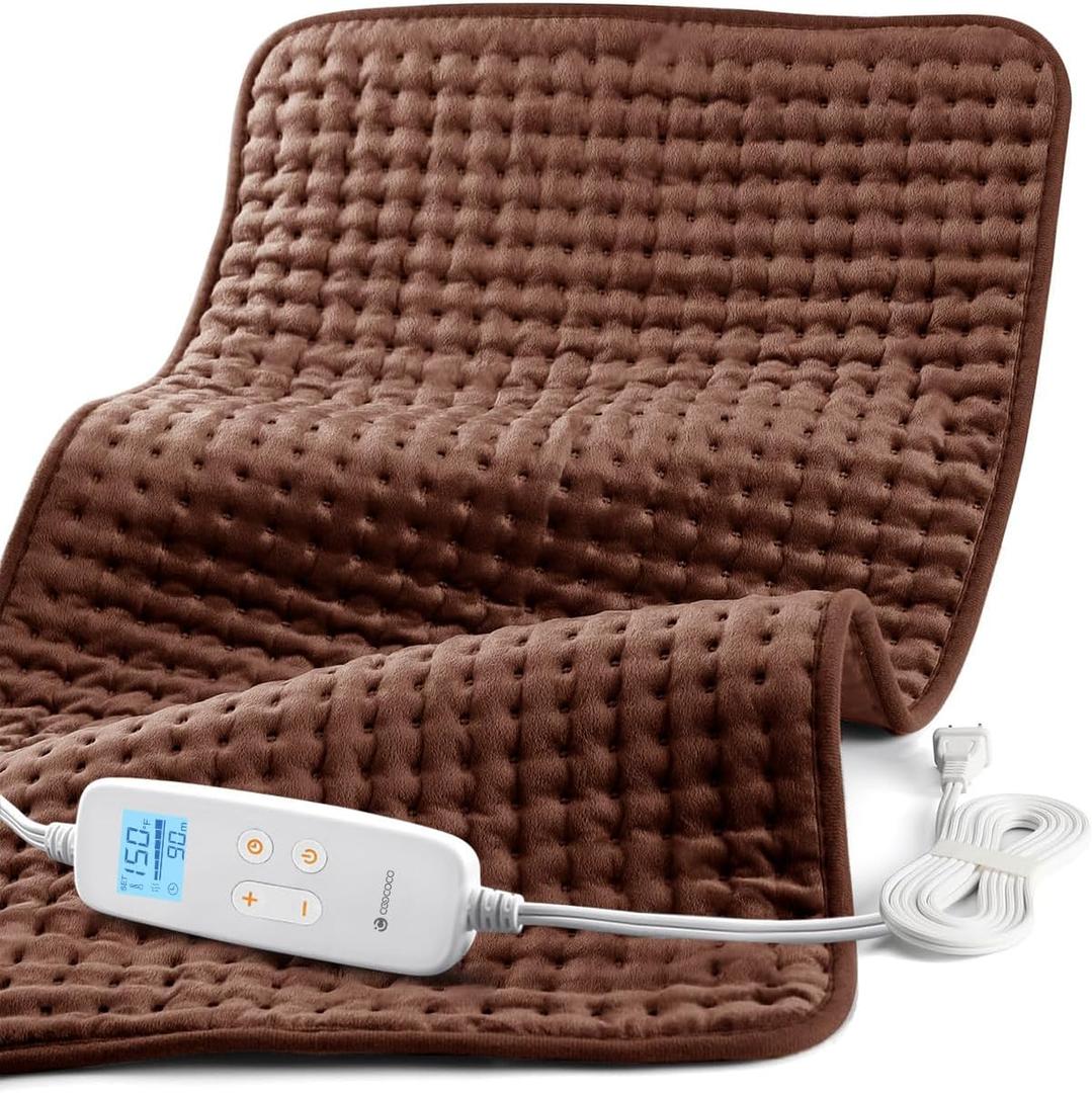 CooCoCo Large Electric Heating Pad for Back Pain, Heated Pad with Auto Off, FSA Eligible Heat Pad for Neck & Shoulder, Machine Washable, 17"33"