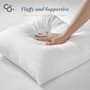 22x22 Feather Down Throw Pillow Inserts 100% Cotton Made in USA | Set of 2, Breathable Cotton Cover, Fluffy Feather Down Fill, for Sectional, Big Sofa, Bed Accent, Living Room