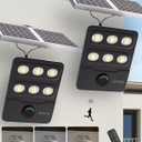 Gefolly FL-10000W Solar Street Light Outdoor, Flood Security Parking Lot, 2 Pack
