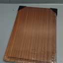 Wooden Cutting Boards For Kitchen Real Solid Sapele Wood Chopping Board One Piece Thick Hard No Glue Non Toxic With Juice Groove And Built-in Handle All Whole Single Wood Butcher Block (15*10.2*1Inch)