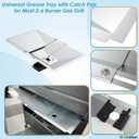 Universal Grease Tray with Catch Pan for Nexgrill Replacement Parts 720-0830H 720-0882A, Charbroil, Dyna Glo, Kenmore, Expect Grill, Drip Pan for 3/4/5/6 Burner Gas Grill Grease Tray Replacement
