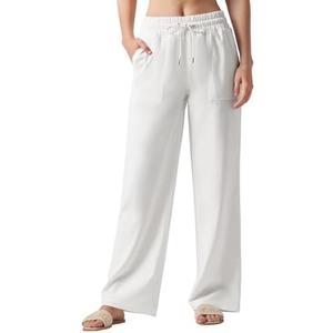 Willit Women Linen Pants Wide Leg Casual Palazzo Pants Cotton Linen Lounge Beach Summer Pants with Pockets 29"/31"/ 33", M Willit Women Linen Pants Wide Leg Casual Palazzo Pants Cotton Linen Lounge Beach Summer Pants with Pockets 29"/31"/ 33", M