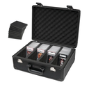 STUFFSTASH Graded Card Storage Case – Fits 180+ PSA, GMA, BGS, SGC Slabs – TSA Approved Combination Lock, Reinforced Corners, Removable Foam Dividers, Trading Card Collector Box