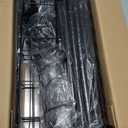 Over The Toilet Storage Rack with Hook Adjustable Layer 4-Tier Large Capacity Strong Steel Space Saver for Laundry Kitchen Bathroom Organizer Metal (Black, 25.75 * 9.45 * 67.32in)