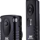 JJC Radio Wireless Remote Control Shutter Release for Nikon Z6III Z6II Z7II Z5 Z6 P1100 P1000 Z7 D750 D780 D7500 D7200 D5300 D5600 D5500 D3300 D3200 D610 D600 Df D7100 D7000 D5200 D5100 & More Camera