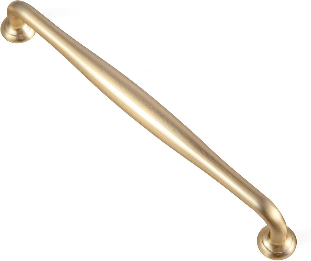 Goo-Ki 6 Pack 7 9/16'' Center to Center Modern Champagne Bronze Cabinet Pulls  Sleek Tapered Handle for Classic Furniture Contemporary Kitchen Drawer Hardware