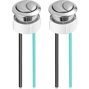 38mm Toilet Push Button Replacement, Dual Flushing Toilet Push Button Spare Parts, Compatible with Geberit & Kohler Part, Satin Chrome, Easy to install, 2Pack